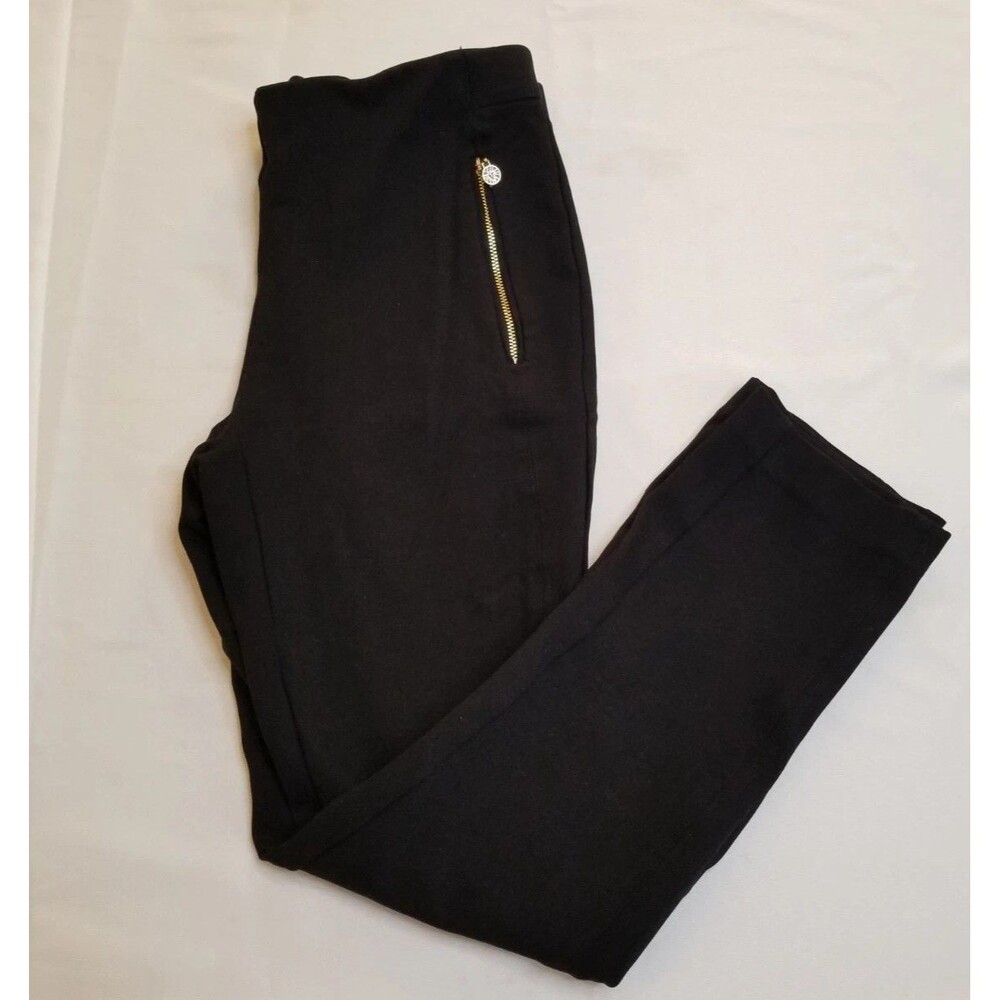 Women's Anne Klein Black Pull-On Slim Ankle Stretch Pants  Size 6 Waist 28